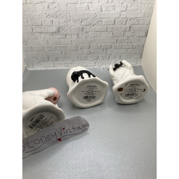 Target Hyde & EEK! Ceramic Ghosts With Bat, Pink Pumpkin and Ghost With Cat - Picture 8 of 8